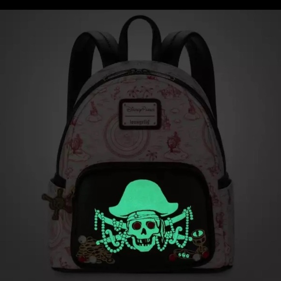 Glow-in-the-Dark Disneyland Loungefly Pirates of the Caribbean Backpack NWT - Picture 2 of 10